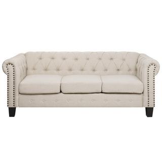 Beliani Canapé 3 places en Polyester Industriel CHESTERFIELD  