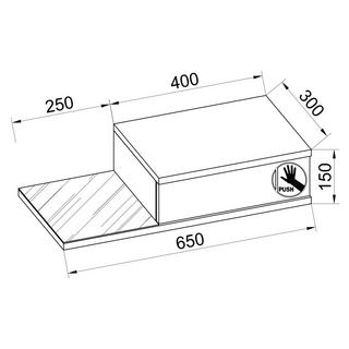 VCM Holz Wandschublade Nachtschrank Wandboard Schublade Konsole Nachttisch Konsila L  