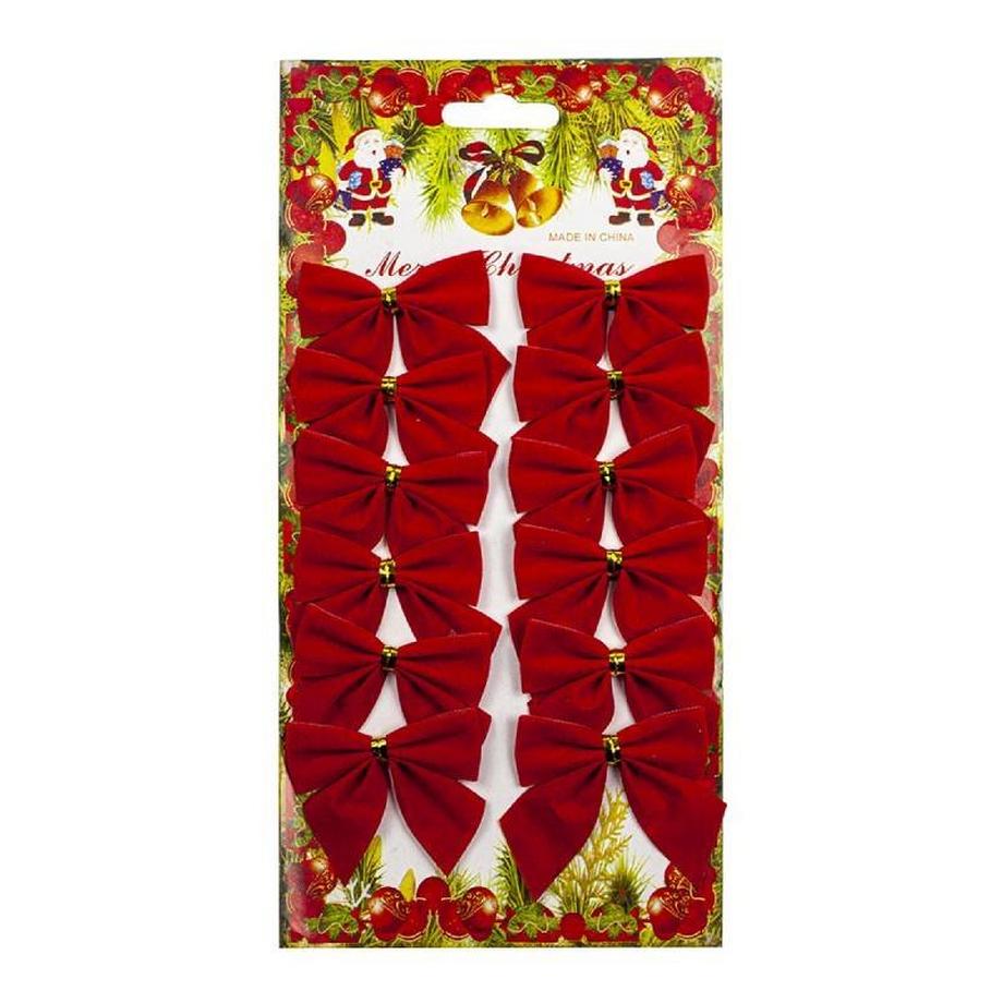 eStore  12x Schleifen für Weihnachten - Rot 