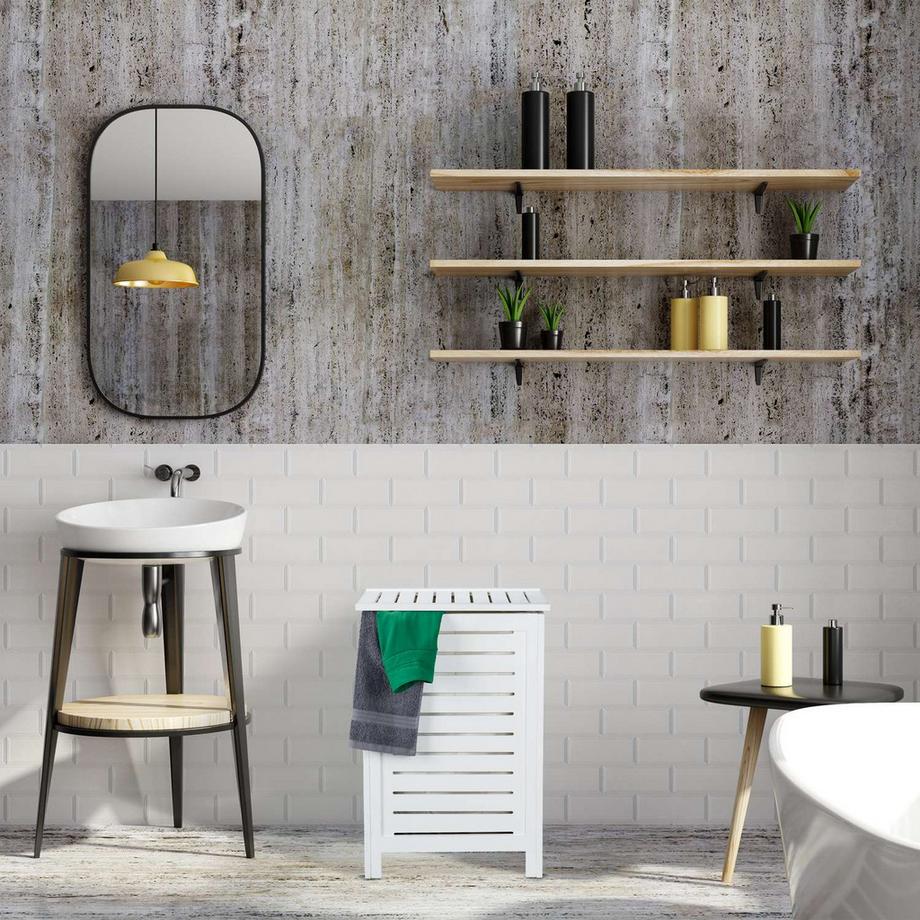 B2X Buanderie en bois de pin blanc  