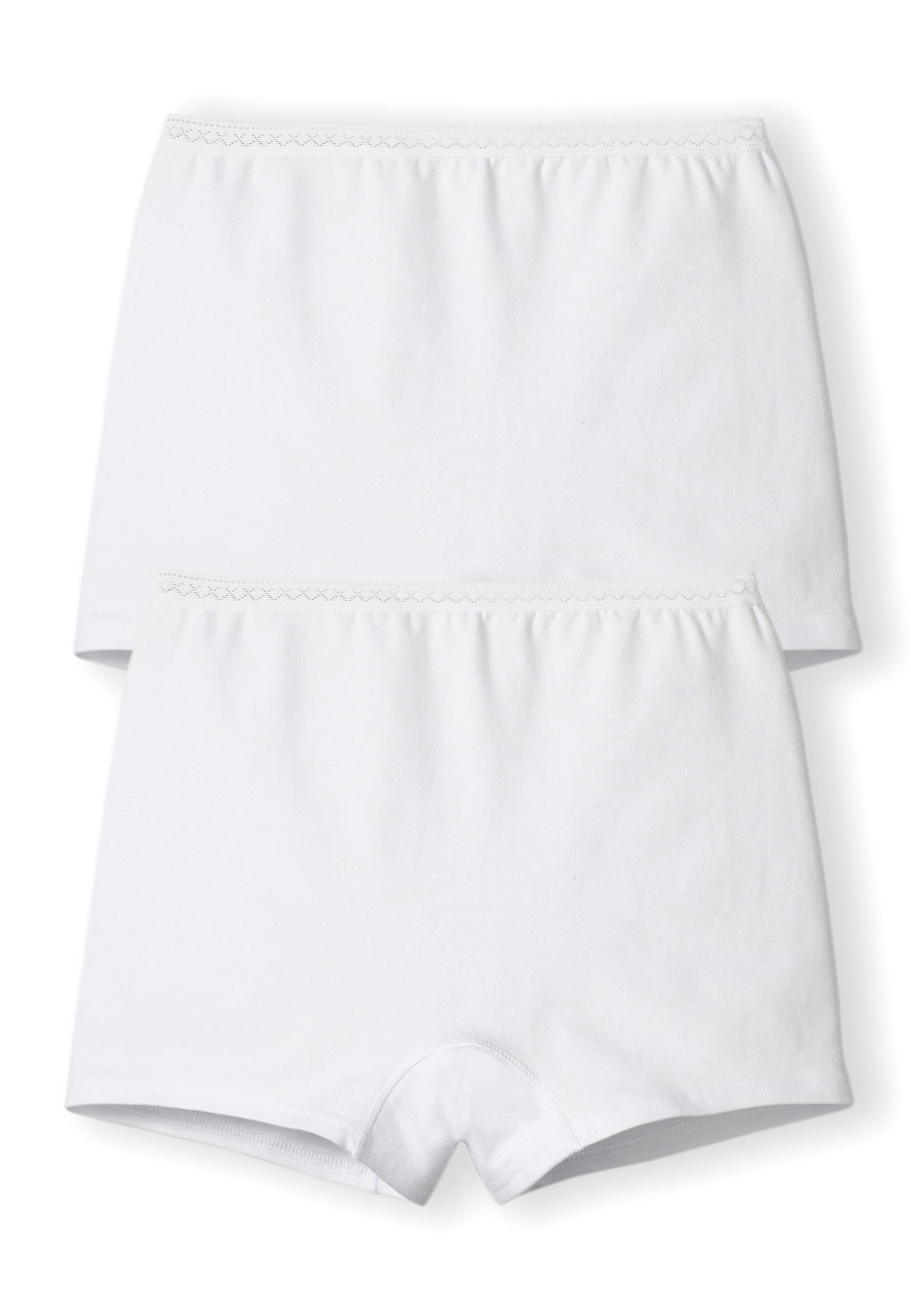 Image of Boxershorts Aus Dehnbarer Baumwolle Im 2er-pack. Damen Weiss 46-48