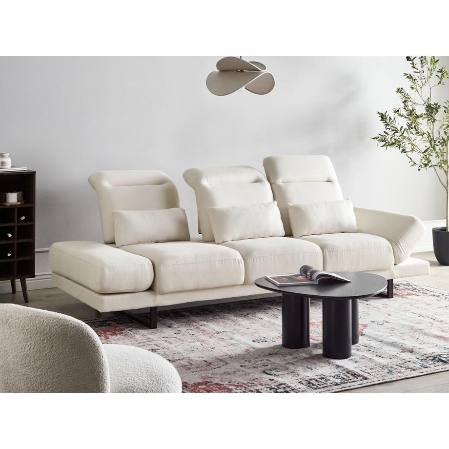 Beliani 3 Sitzer Sofa aus Stoff  IKAST  