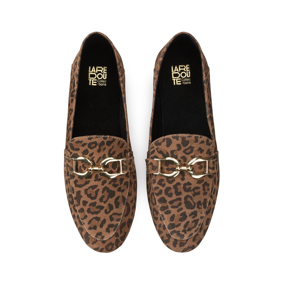 La Redoute Collections  Mocassins loafers en cuir imprimé léopard 