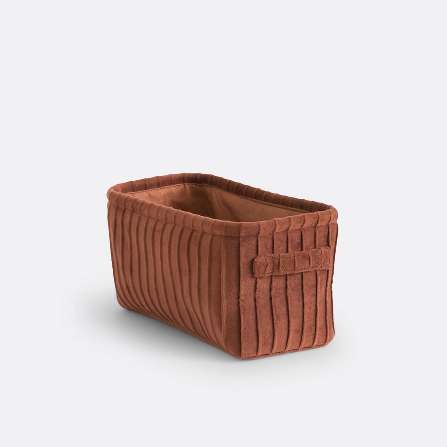 Panier velours plissé