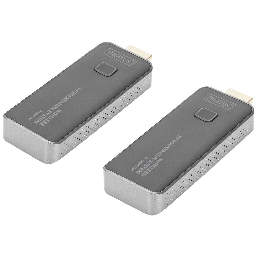 Digitus  Système de présentation sans fil dongle 50 m, jusqu'à 16 pour 1, Full HD, partage d'écran mobile 