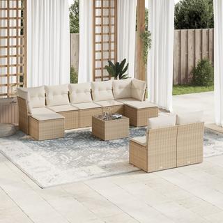 VidaXL set divano da giardino Polirattan  