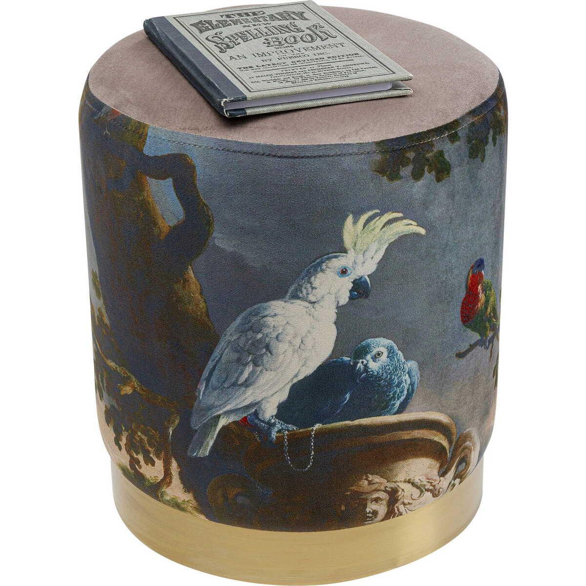 KARE Design Tabouret Cherry Parrot Brass rond 32  