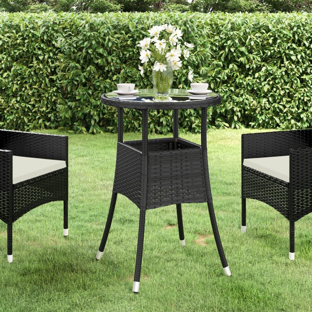 VidaXL Table de jardin rotin synthétique  