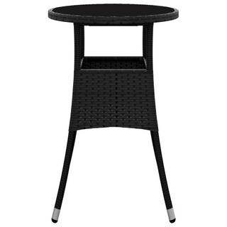 VidaXL Table de jardin rotin synthétique  