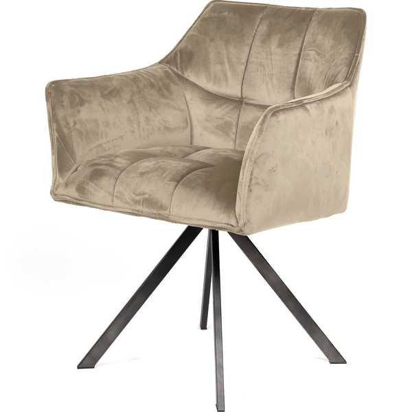 Image of Drehstuhl Grid Velvet champagner Drehstuhl Grid Velvet champagner