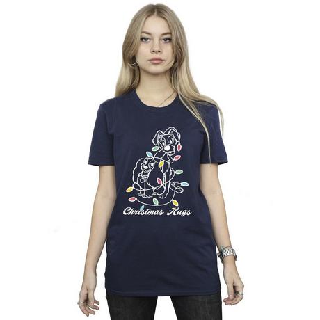 Disney Lady And The Tramp Christmas Hugs T-Shirt  