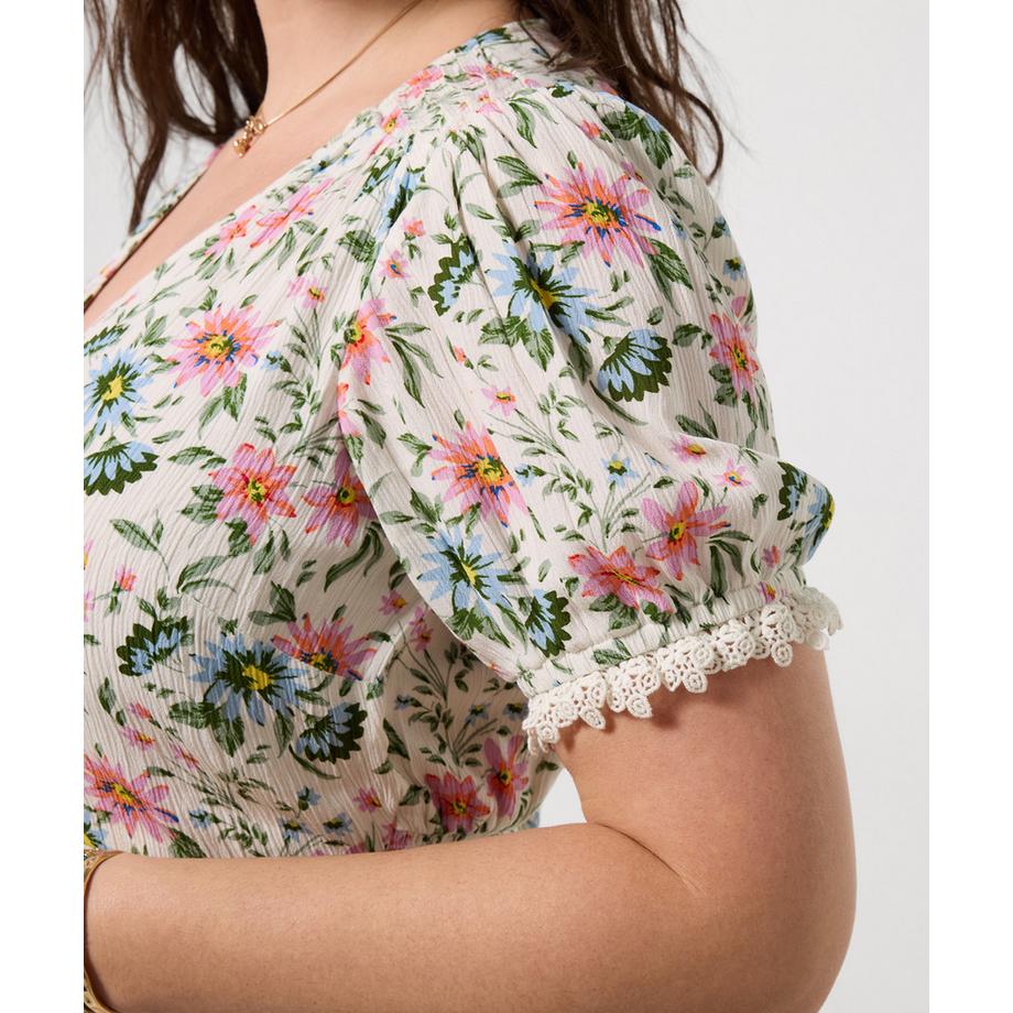 Joe Browns Crinkle Maxikleid mit Spitzenärmeln  