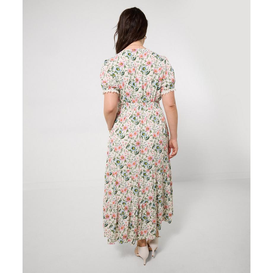 Joe Browns Crinkle Maxikleid mit Spitzenärmeln  
