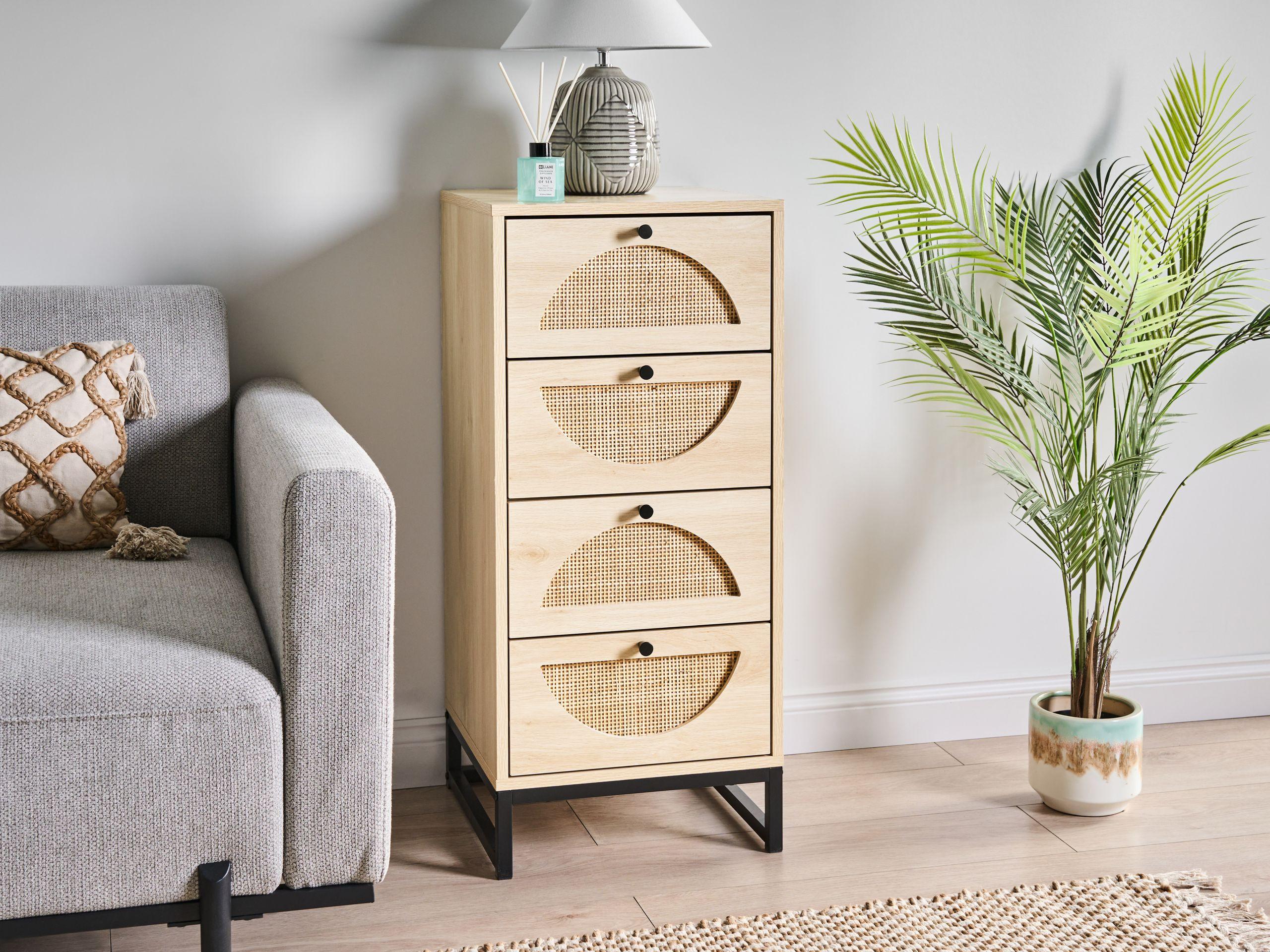 Beliani Cassettiera 4 cassetti en Pannello di fibre (LDF) Moderno BOTWOOD  