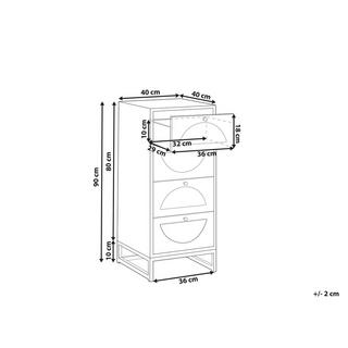 Beliani Cassettiera 4 cassetti en Pannello di fibre (LDF) Moderno BOTWOOD  