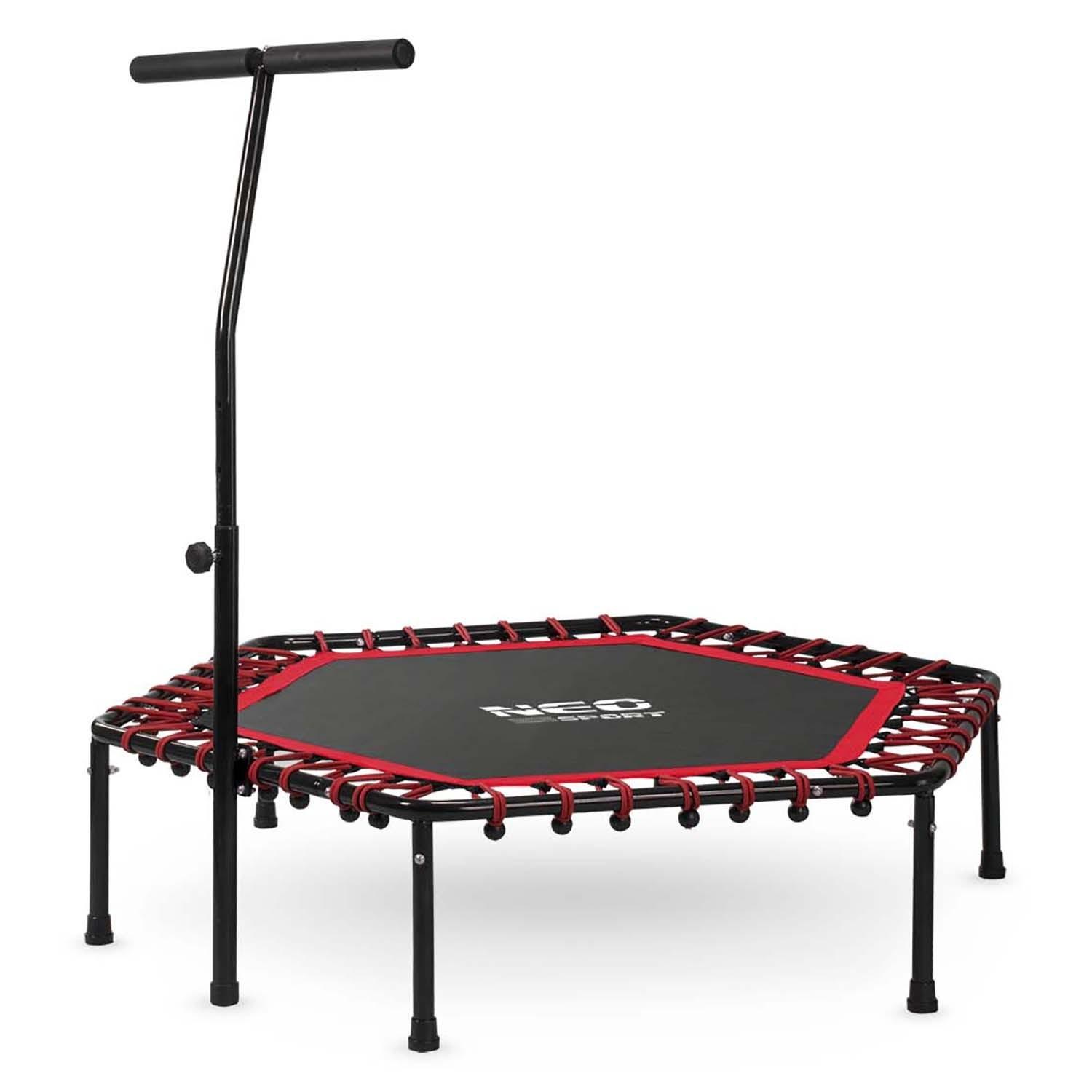 B2X Fitness-Trampolin mit Griff 127 cm Neo-Sport – sechseckig  