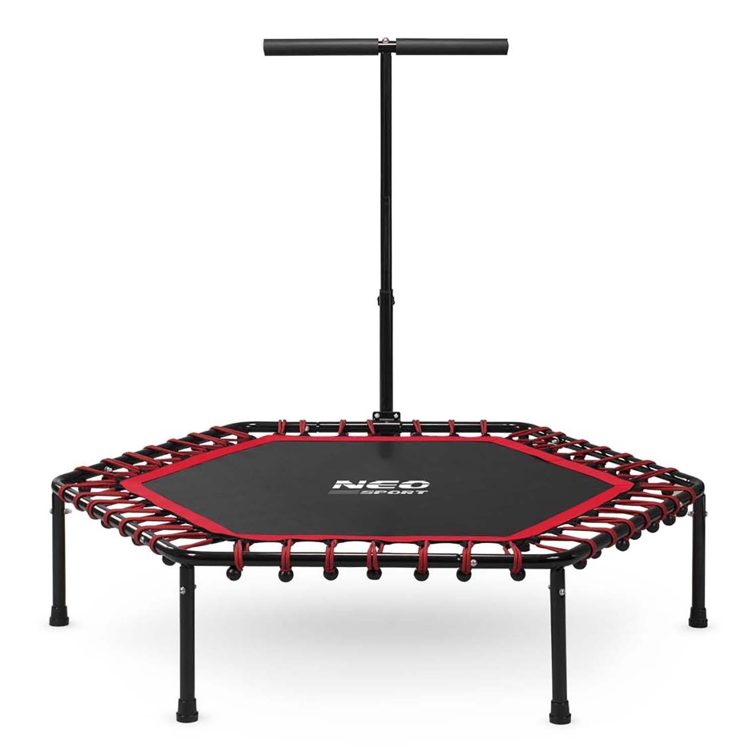 B2X Fitness-Trampolin mit Griff 127 cm Neo-Sport – sechseckig  