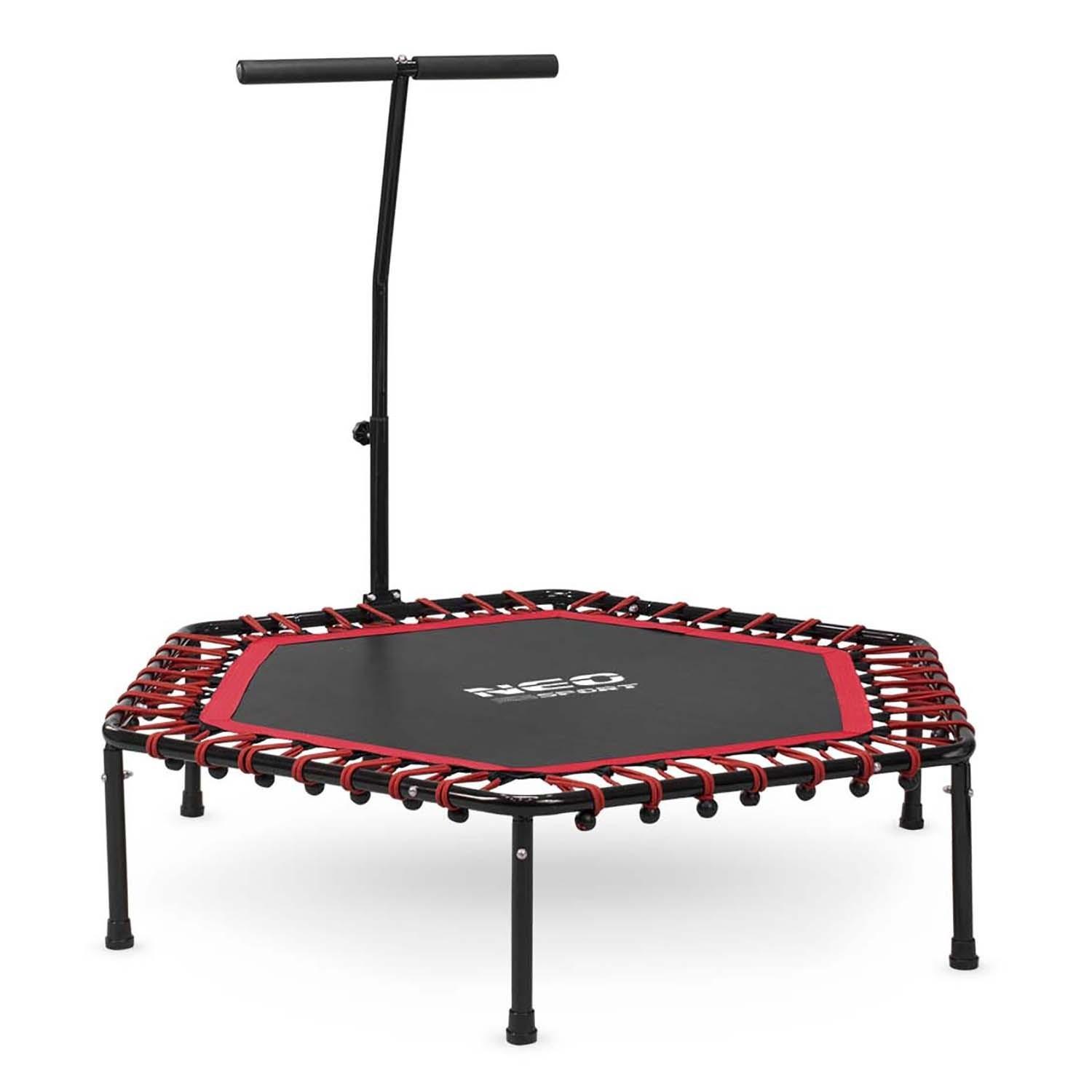 B2X Fitness-Trampolin mit Griff 127 cm Neo-Sport – sechseckig  