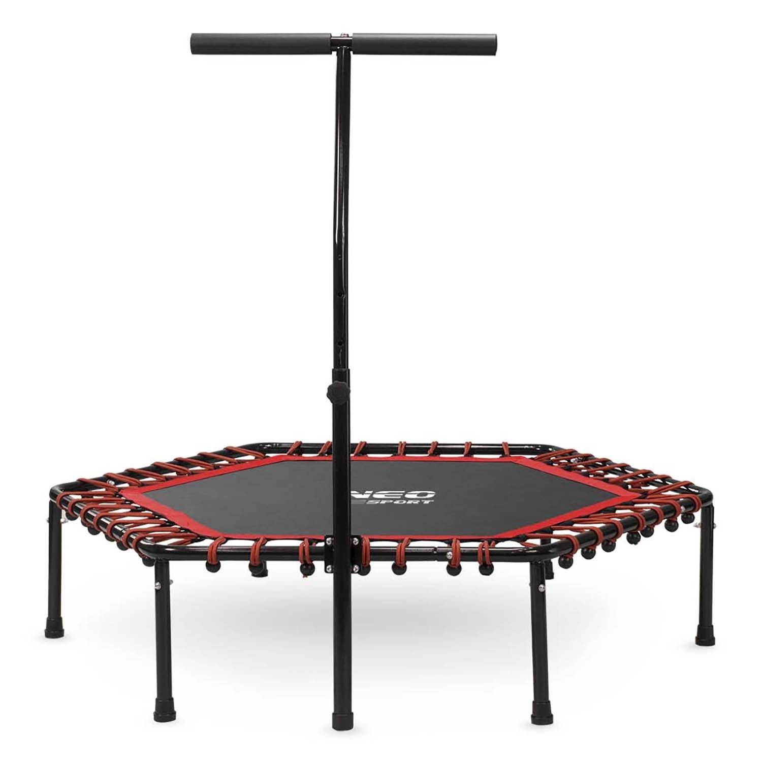 B2X Fitness-Trampolin mit Griff 127 cm Neo-Sport – sechseckig  