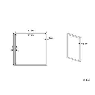 Beliani Imprimé sur toile en Tissu Moderne CASTRO  