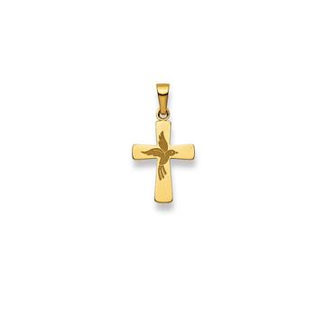 Anhänger Kreuz Gelbgold 750, 25x13mm