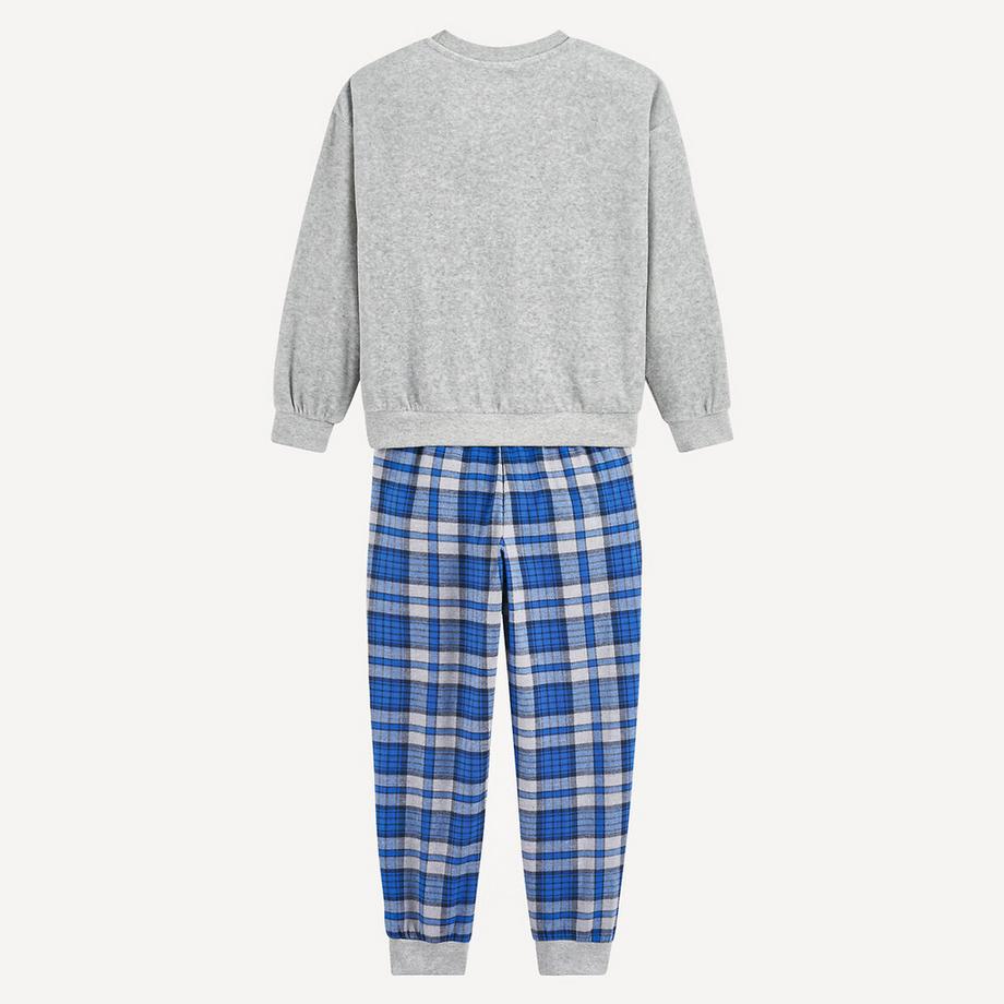 La Redoute Collections  Pyjama à message et pantalon à carreaux 
