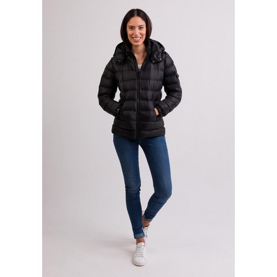 CASH-MERE.CH Piumino con cappuccio e fodera in cashmere  