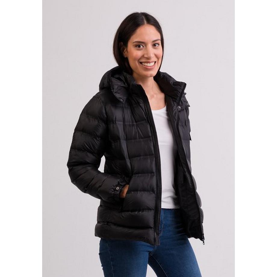 CASH-MERE.CH Piumino con cappuccio e fodera in cashmere  