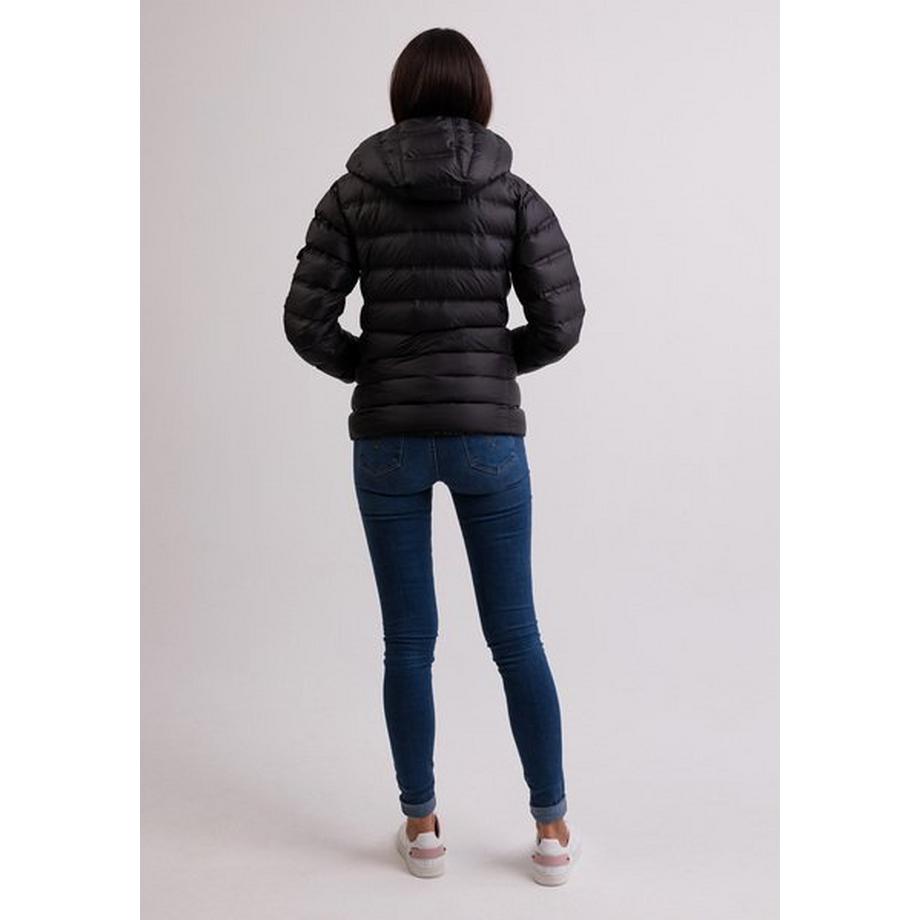 CASH-MERE.CH Piumino con cappuccio e fodera in cashmere  