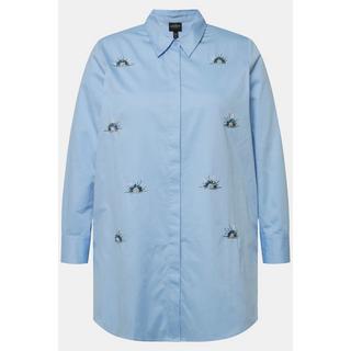 Ulla Popken Camicia Ricami Perline Maniche Lunghe  