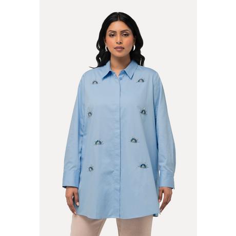 Ulla Popken  Camicia con ricami, perline, collo da camicia e maniche lunghe 