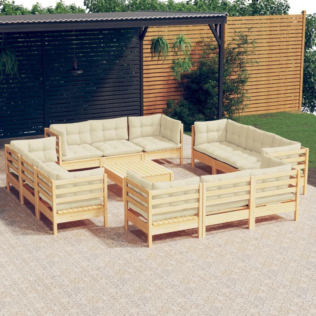 VidaXL Ensemble de meubles de jardin bois de pin  