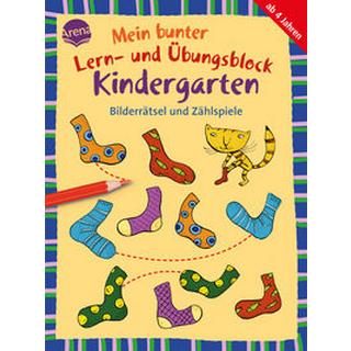 Mein bunter Lern- und Übungsblock Kindergarten. Bilderrätsel und Zählspiele Barnhusen, Friederike; Bettzieche, Uta (Illustrationen) Couverture rigide 