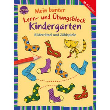 Mein bunter Lern- und Übungsblock Kindergarten. Bilderrätsel und Zählspiele