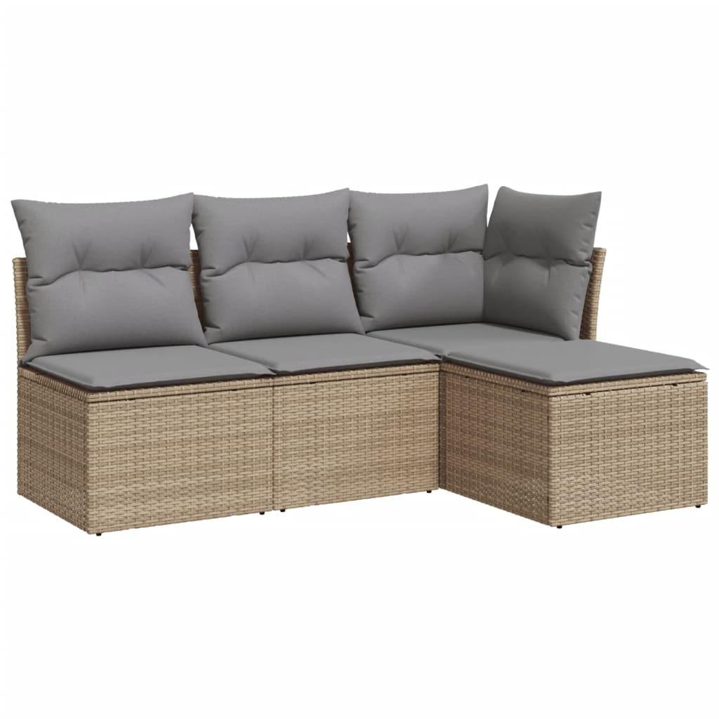 VidaXL set divano da giardino Polirattan  