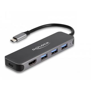 DeLock  USB 3.2 Gen1 Adapter Type-C 64171 3x USB Typ-A + 1x 4K HDMI 