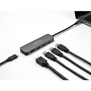 DeLock  USB 3.2 Gen1 Adapter Type-C 64171 3x USB Typ-A + 1x 4K HDMI 