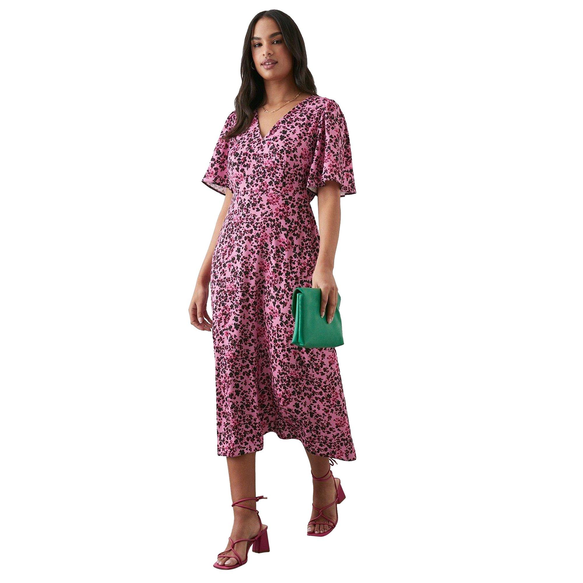 Image of Midikleid Engelsärmel Damen Pink 34