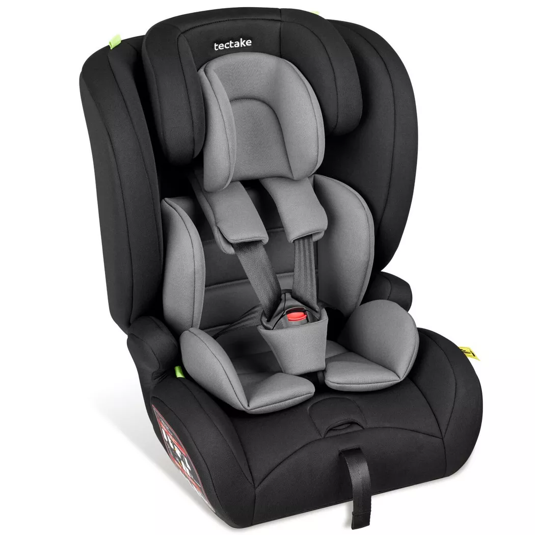 Tectake - Siège auto EMELY avec réducteur d'assise amovible, Gris