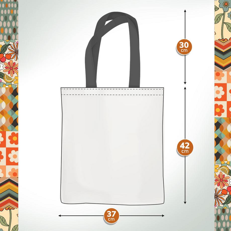 Only-bags.store Borsa tote estetica con cerniera in juta stampata  