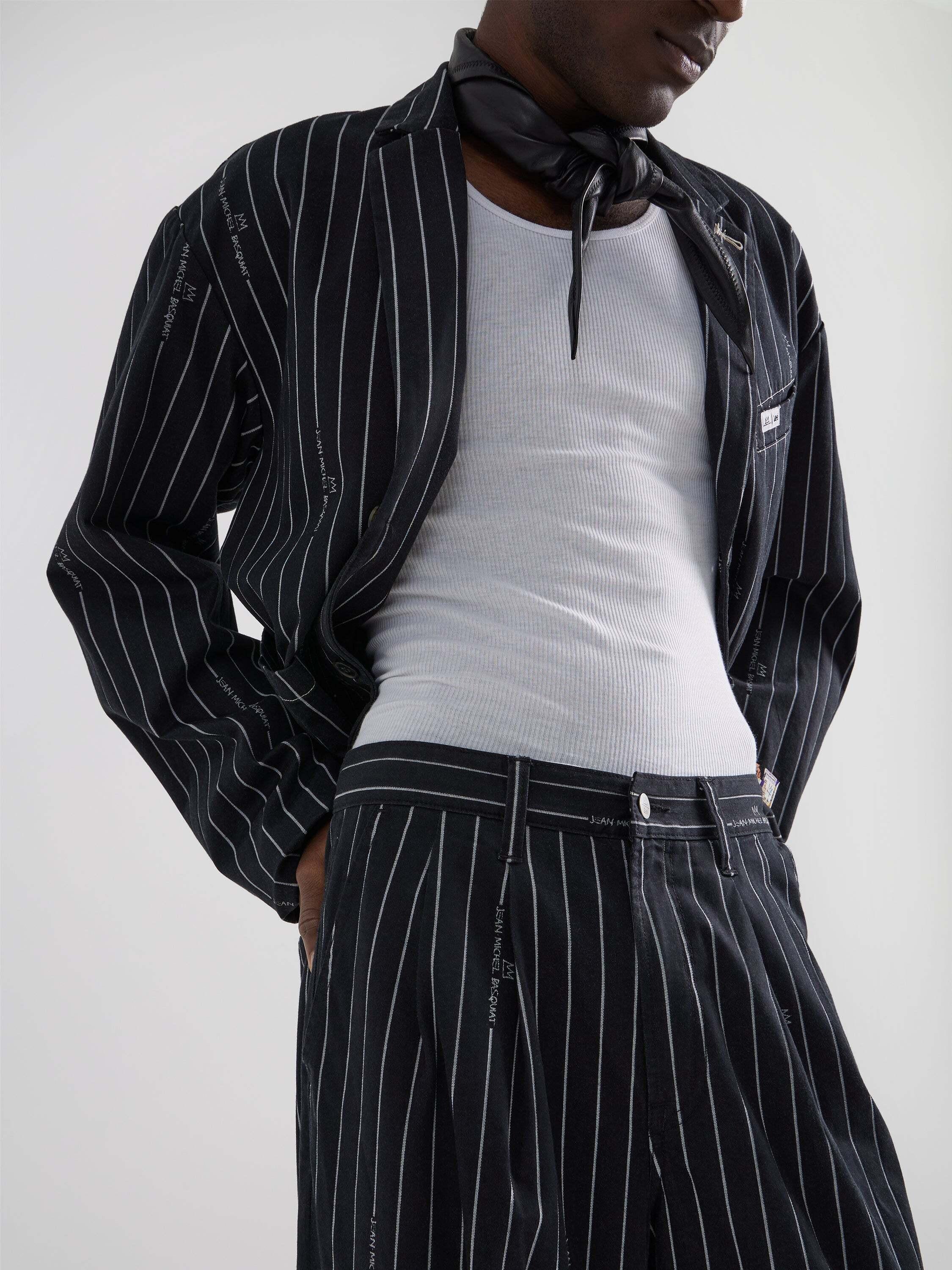 Lee x Basquiat Striped Relaxed Straight Chinos  