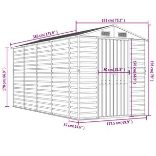 VidaXL Abri de jardin acier  