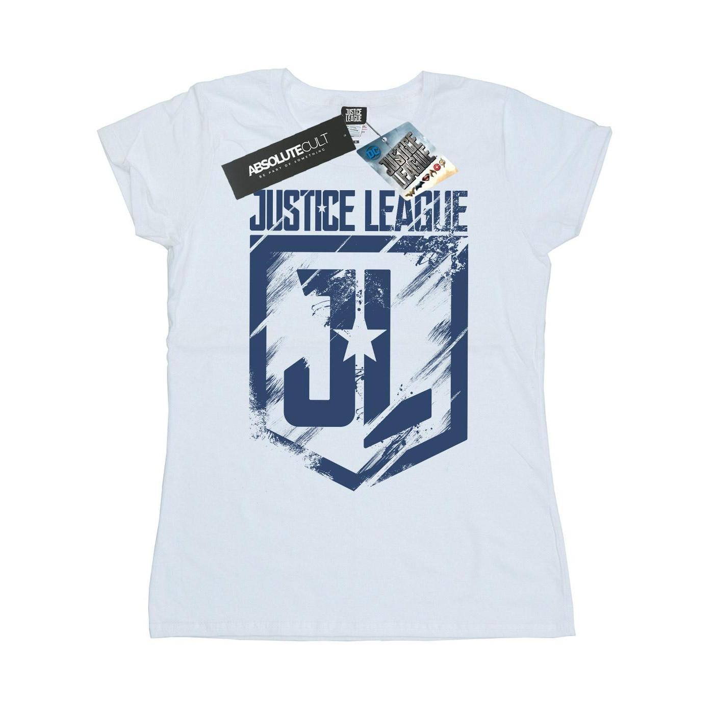 Image of Justice League Movie Indigo Logo Tshirt Damen Weiss S