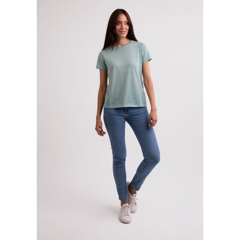 CASH-MERE.CH T-Shirt Manches Courtes Col Rond  