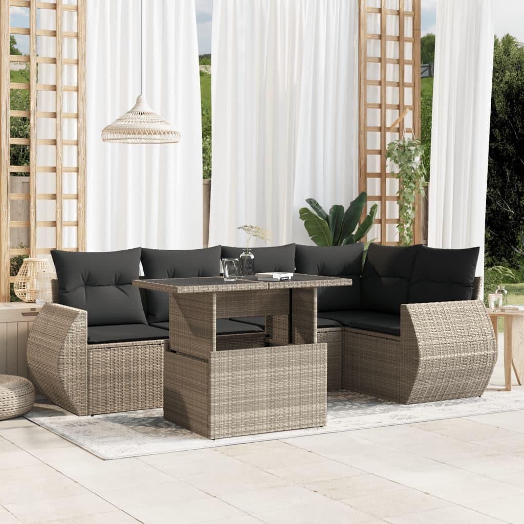 VidaXL set divano da giardino Polirattan  