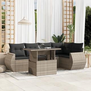 VidaXL set divano da giardino Polirattan  