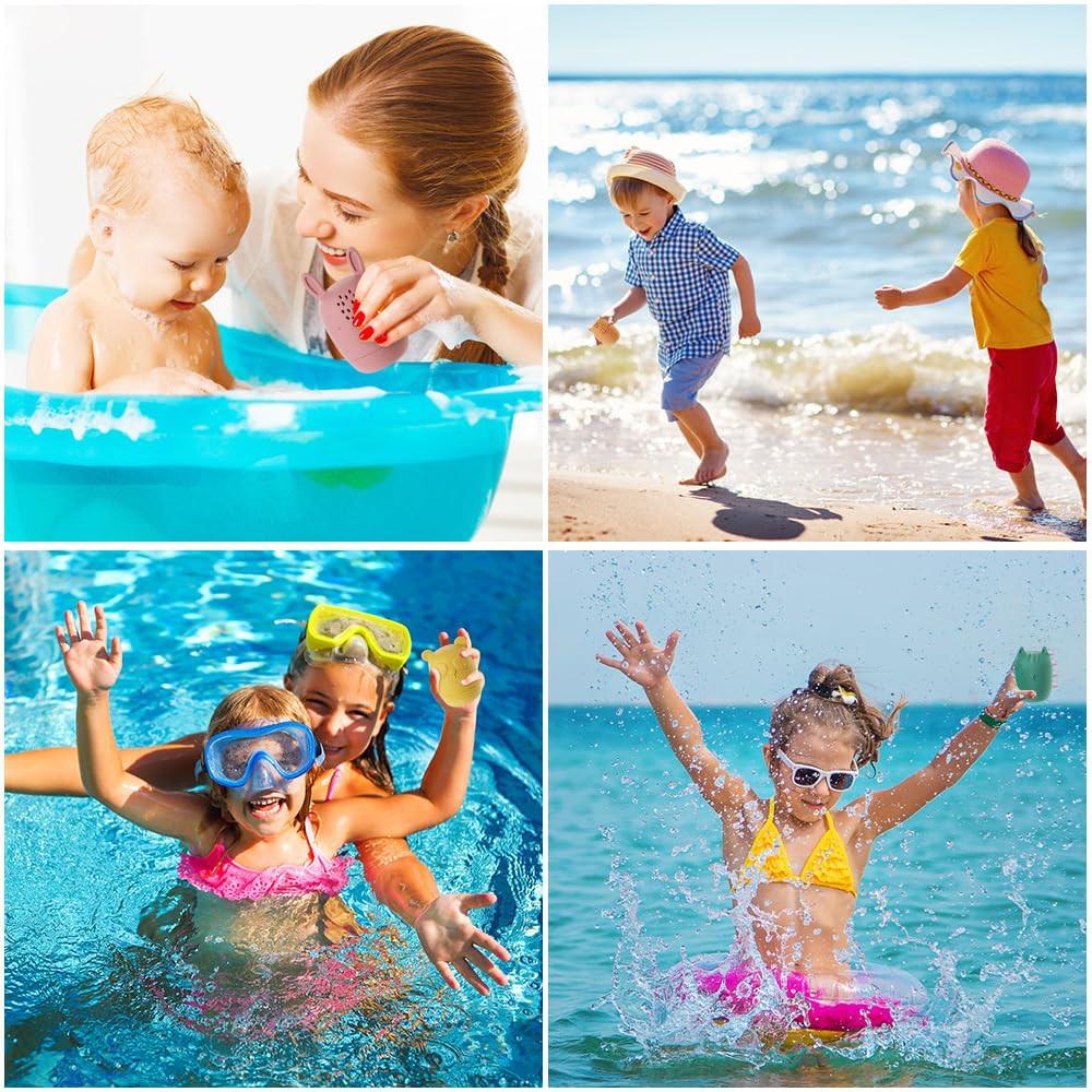 Activity-board  Badespielzeug, 4 Stück Silikon-Badespielzeug, BPA-freies Baby-Wasserspielzeug 