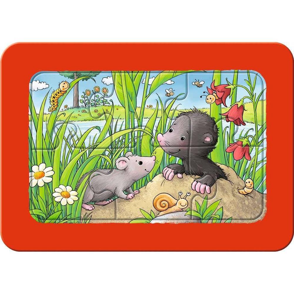 Ravensburger  Puzzle Ravensburger Kleine Gartentiere 3 X 6 Teile 