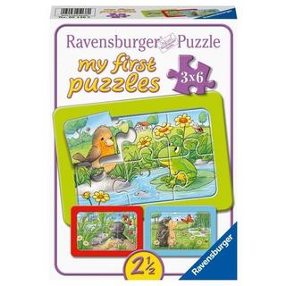 Ravensburger  Puzzle Ravensburger Kleine Gartentiere 3 X 6 Teile 