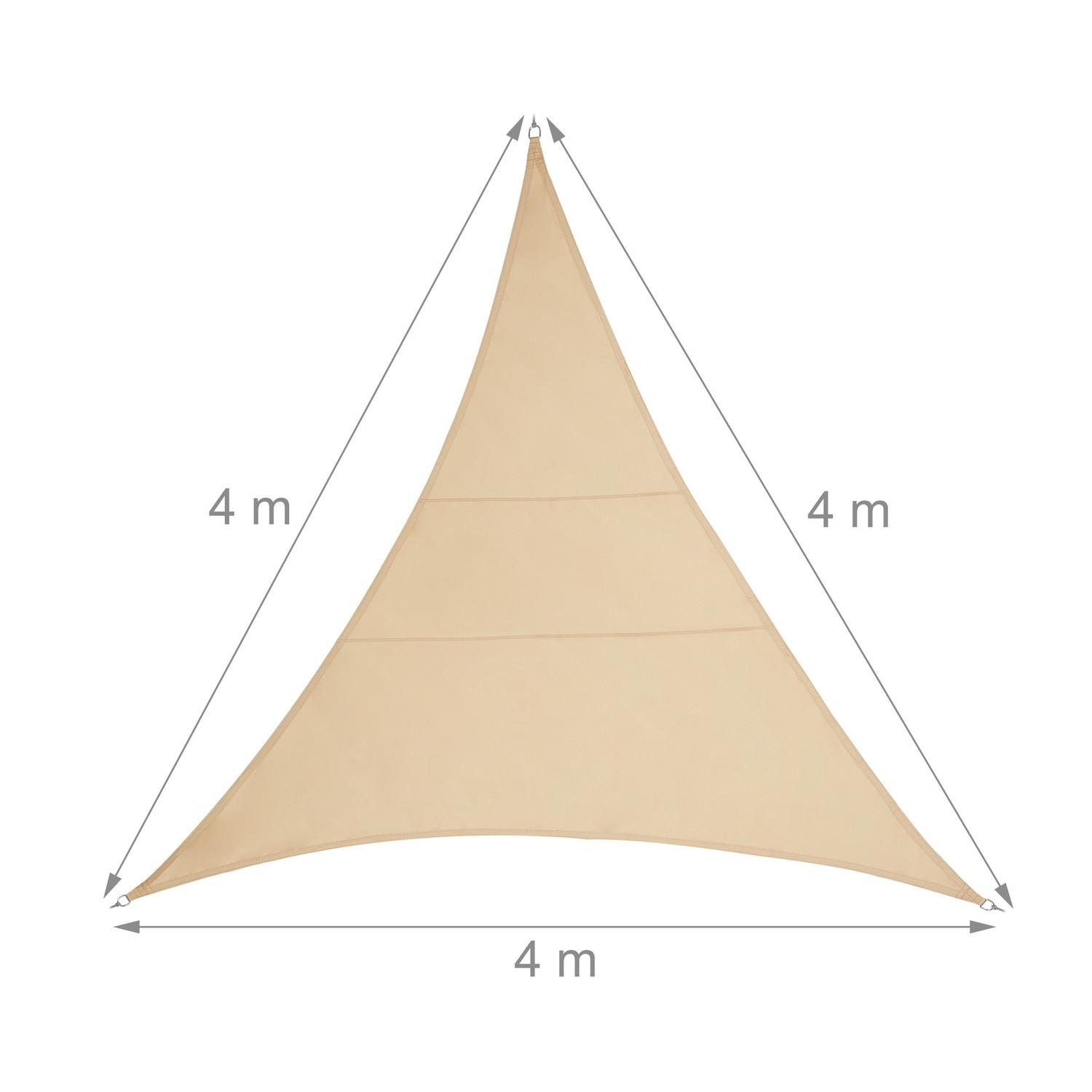 B2X Voile d'ombrage polyester triangulaire sable  